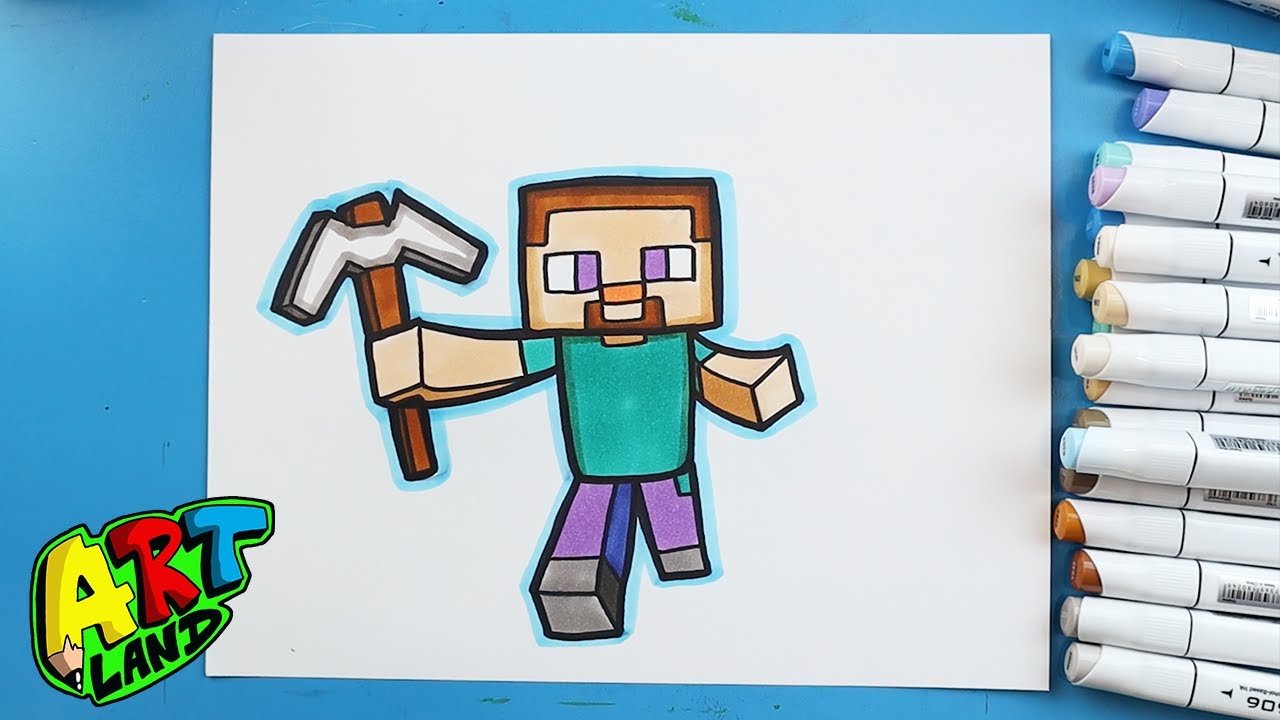 Как нарисовать MINECRAFT СТИВА