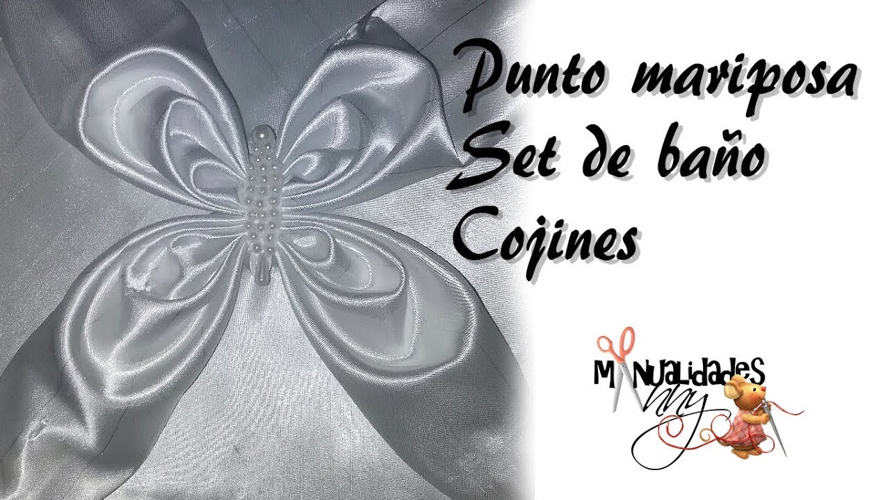 👉🦋MARIPOSA PARA SET DE BAÑO O COJÍN  CAPITONE | tutorial num.32 Manualidades Anny