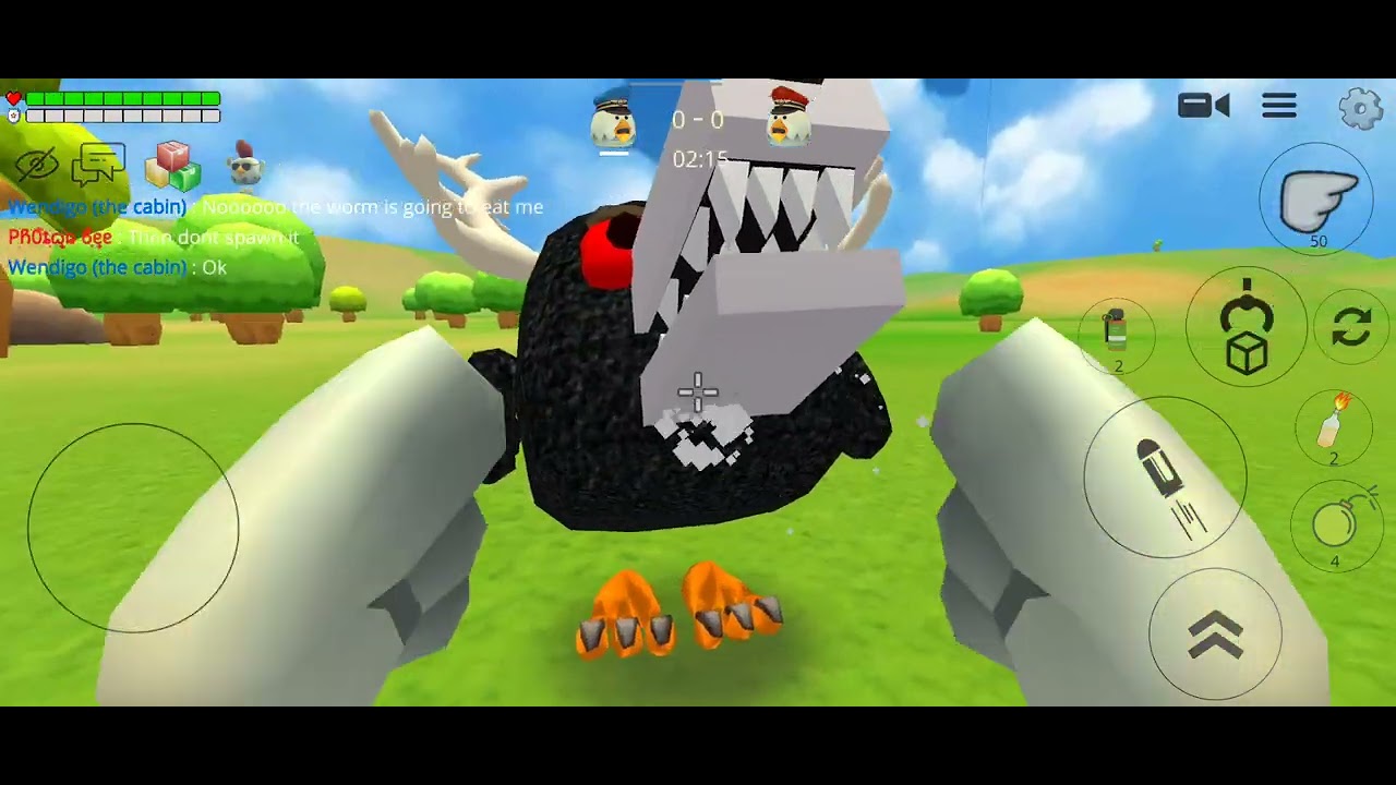 Criei um servidor de 99 noites na floresta no chicken gun 