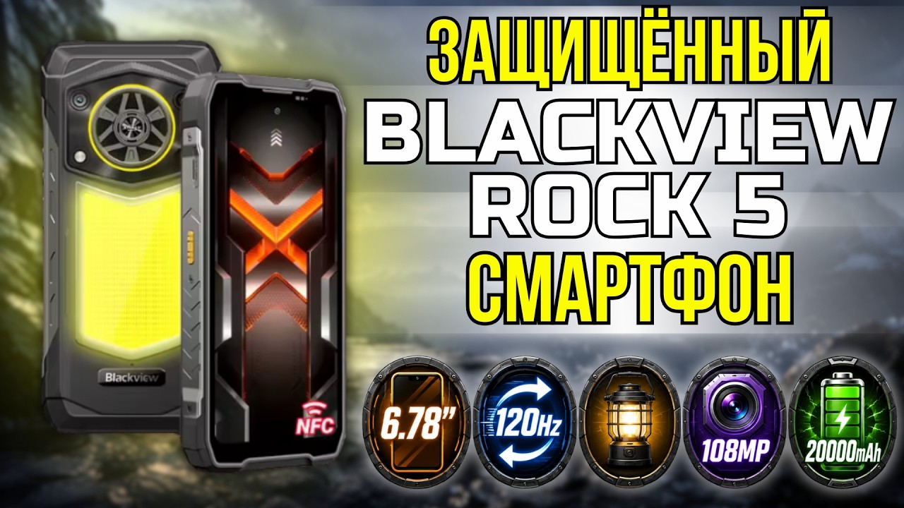 BLACKVIEW ROCK 5 WYTRZYMAŁY SMARTFON Z BATERIĄ 20 000 mAh, LATARKĄ I KAMERĄ NOCNĄ