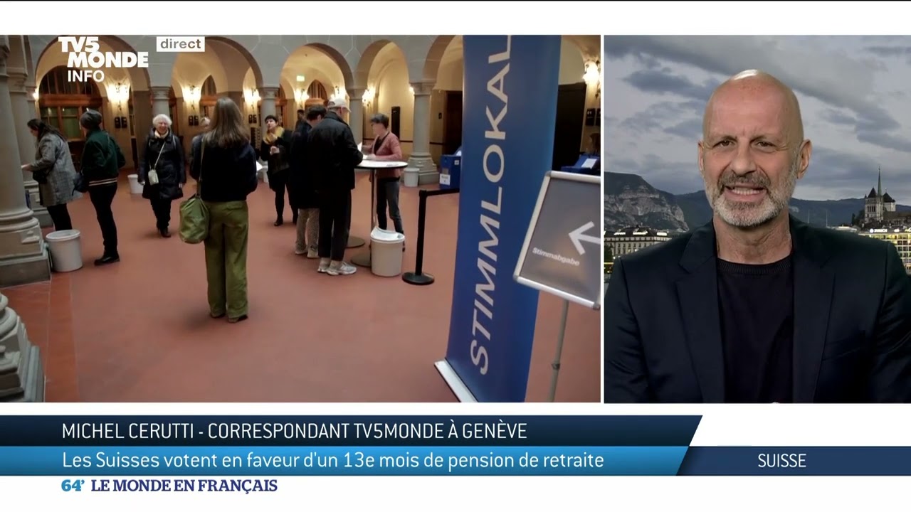 Suisse : vote en faveur d'un 13e mois de retraite