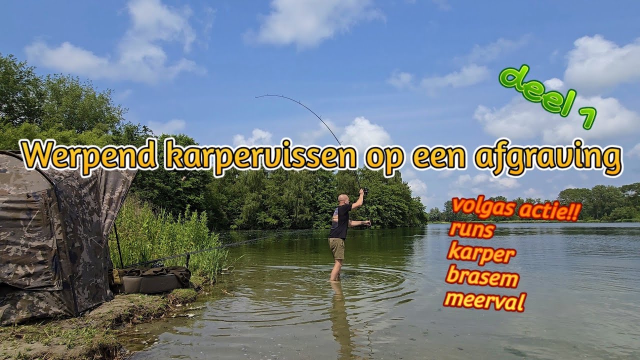 Werpend karpervissen op een afgraving! VOLGAS ACTIE!!!