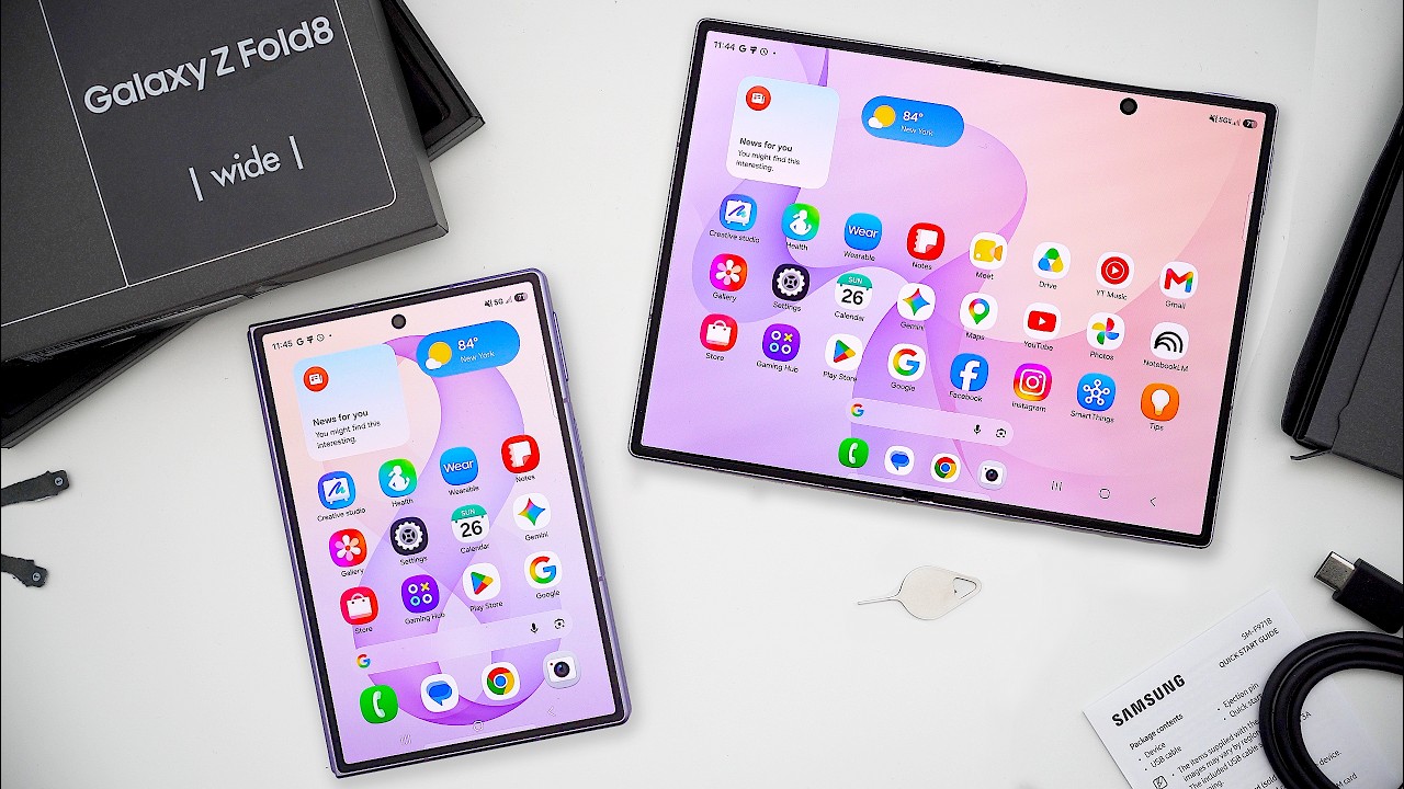 Samsung Galaxy Z Fold8 (широкий): распаковка, первый взгляд и всё, что нужно знать! (Лавандовый)