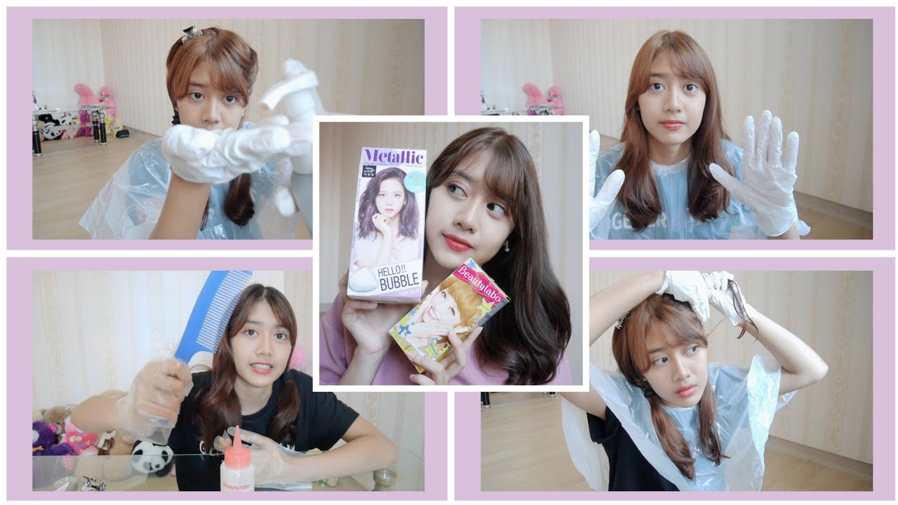 CAT RAMBUT SENDIRI DI RUMAH // HOW I DYED MY HAIR IN HOME [HELLO BUBBLE BLACKPINK + BEAUTYLABO]