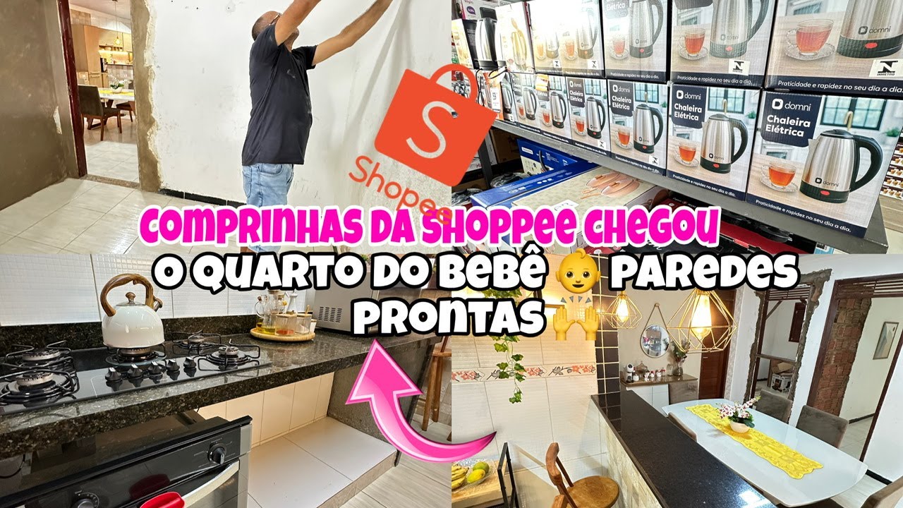 TRANSFORMAÇÃO DO QUARTO DO BEBÊ 👶 ENXOVAL COMPRINHAS LINDAS PAREDES PRONTAS 🙌CASA LIMPA