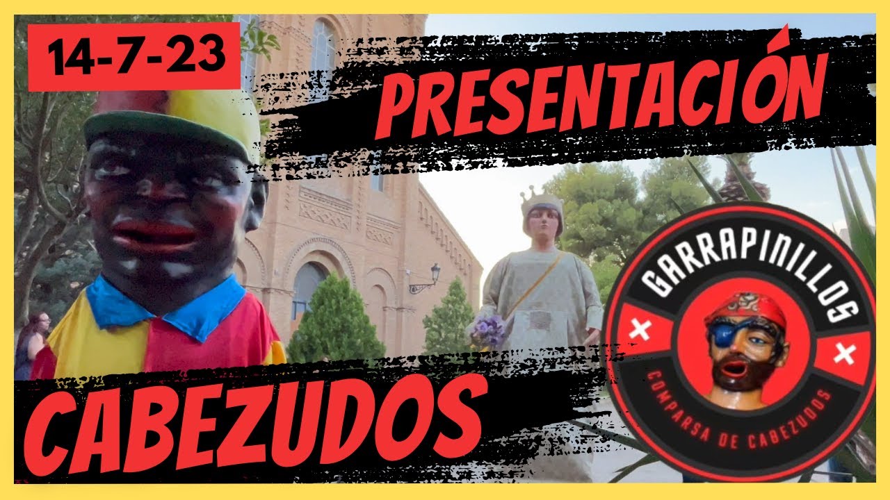 ESTRENO de la comparsa de CABEZUDOS de GARRAPINILLOS ✅ | 14-7-23