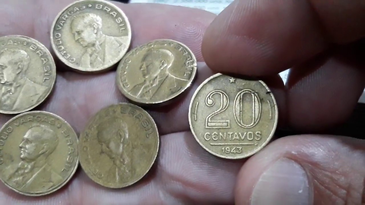 Moeda de 20 centavos 1945 com sigla OM rara e escassa vale um bom dinheiro aprenda a identificar