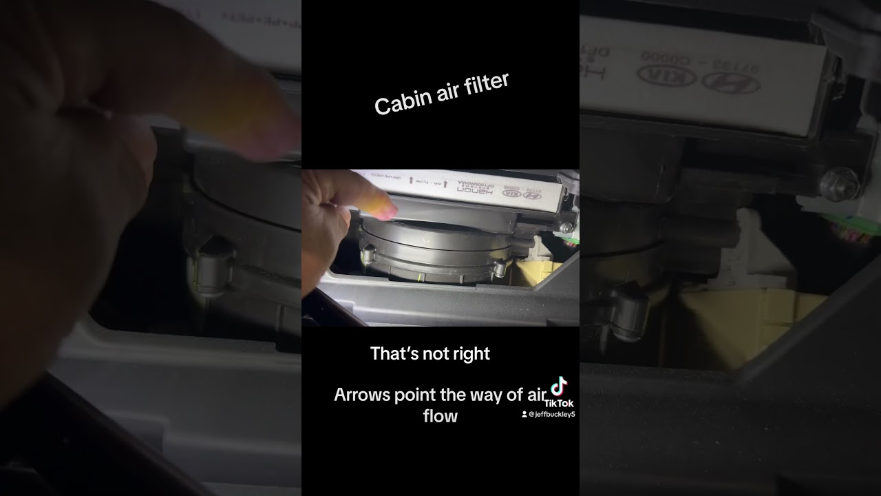 Replacing a cabin air filter #mechanic #auto  #carcaretips arrows point in the direction of airflow