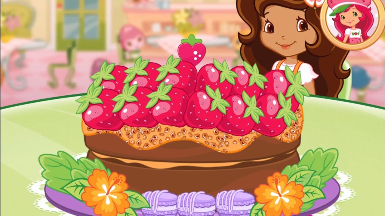 Strawberry Shortcake Bake Shop - Strawberry Chocolicious Cake - Fun Cooking Gameplay