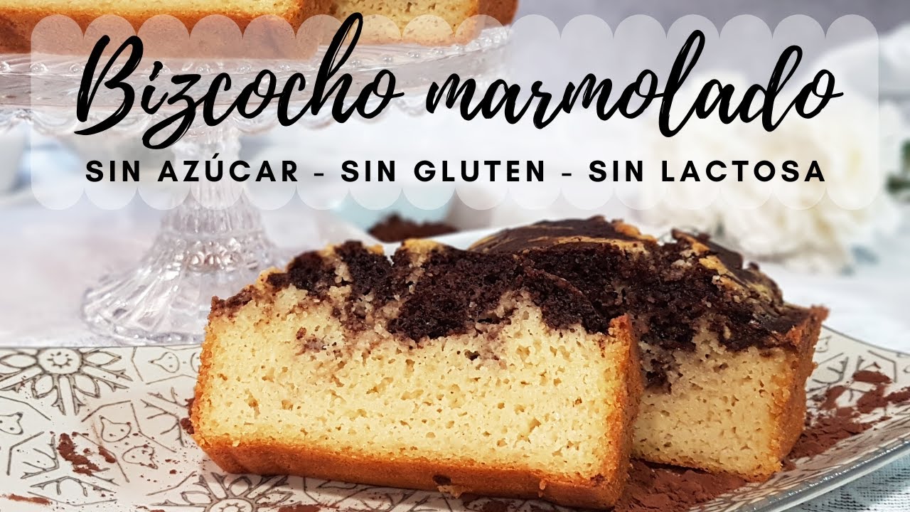 BIZCOCHO MARMOLADO SIN AZÚCAR NI HARINA (Vainilla/Chocolate)