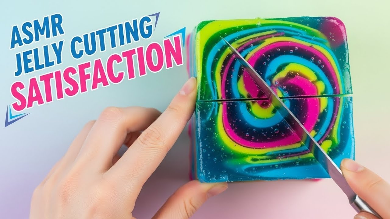 Ultimate ASMR Jelly Cutting Satisfaction | Smooth, Soft & Relaxing Jelly Slices