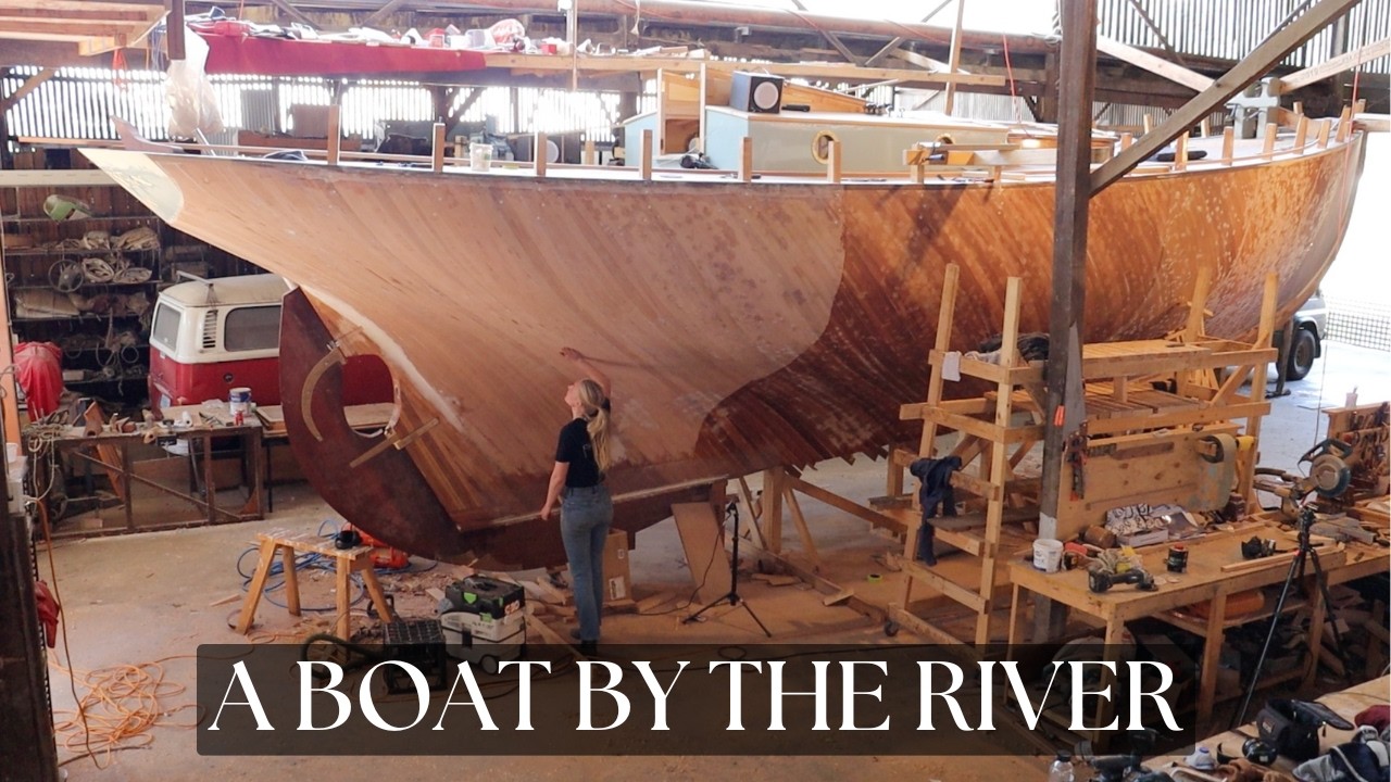 We have a fair hull and a beautiful saloon table! Building our DIY wooden sailing boat. (EP63)