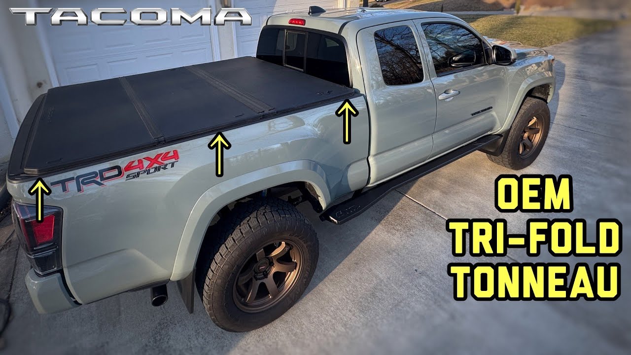 Toyota Tacoma 3-го поколения (выпуск 2016–2023 гг.) — оригинальная складная крышка багажника Tri ...