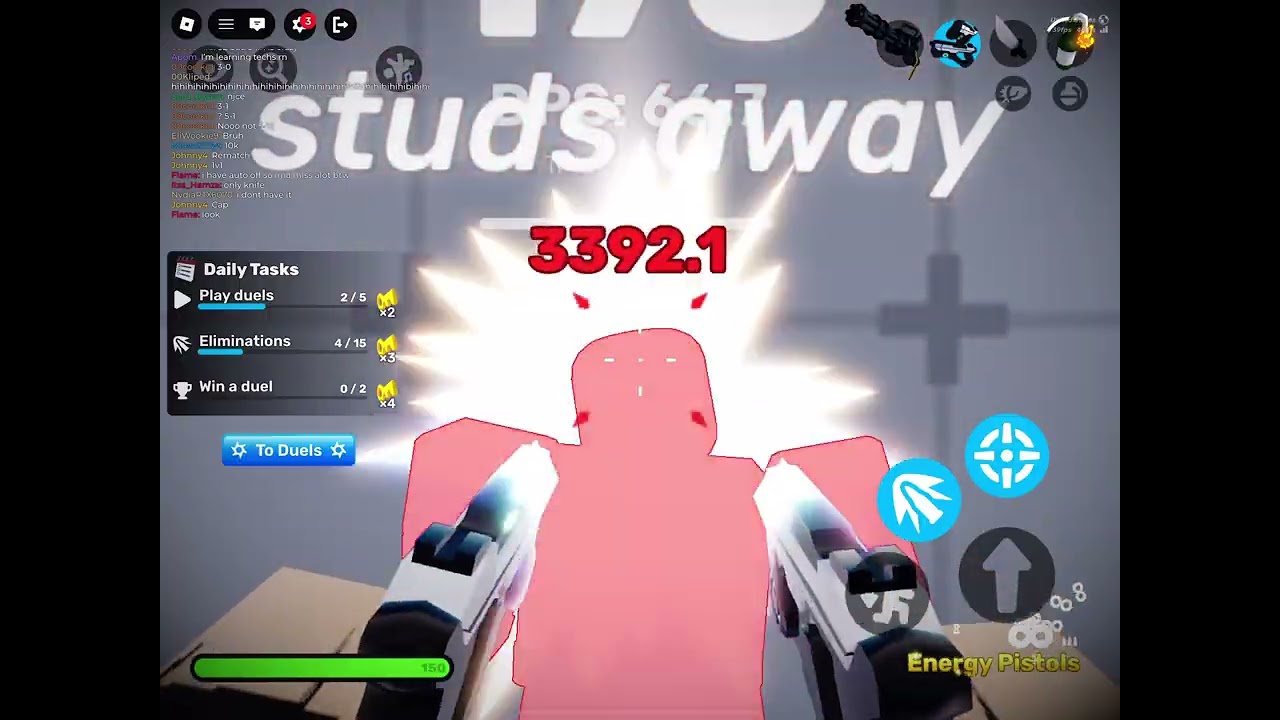 Getting 20,000 damage on a infinite HP dummy (￼ eclipse a lot of flashing lights )￼