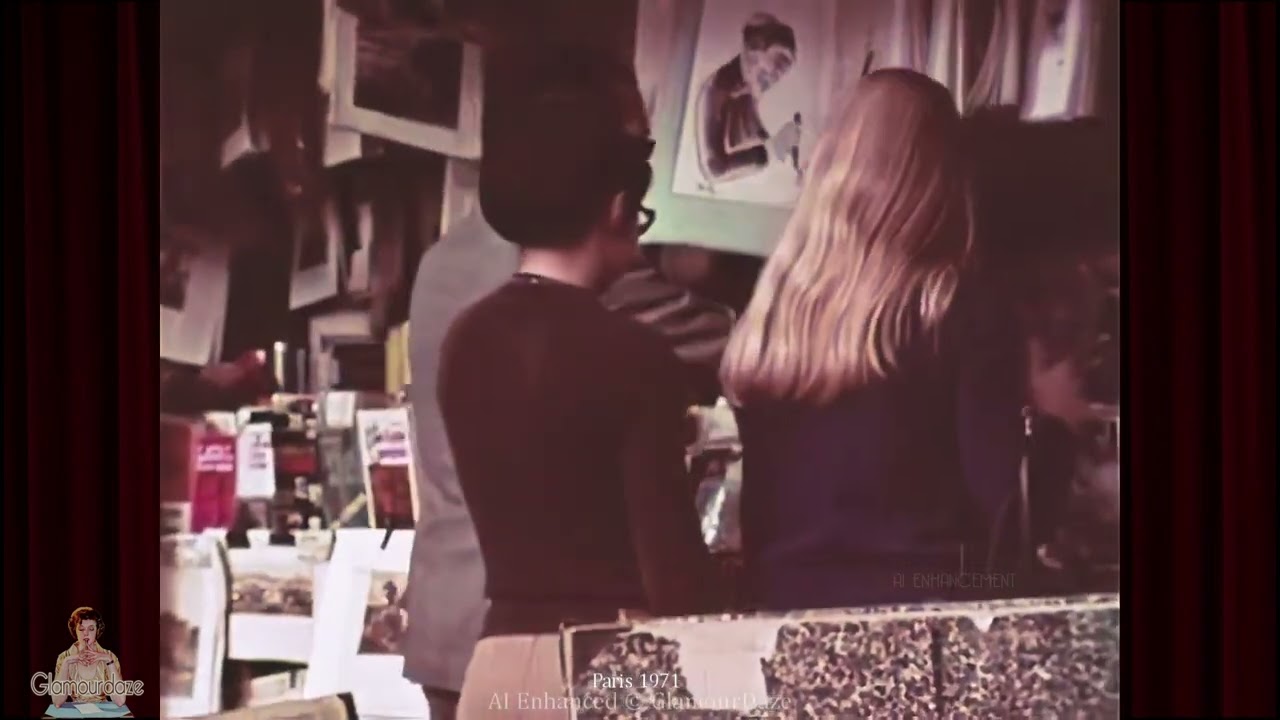 A Day in Beautiful 1970s Paris in AI Restored 60fps 1971 Film
