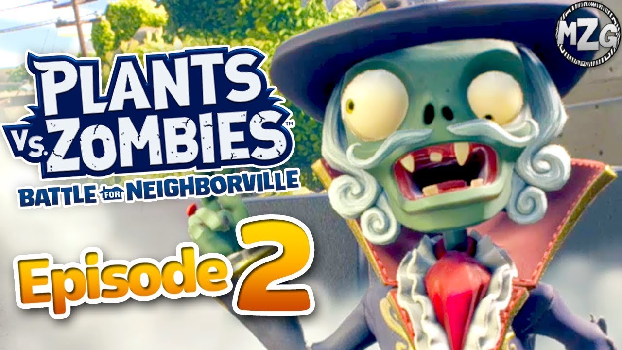 Plants vs. Zombies: Битва за Нейборвиль. Геймплей. Часть 2. Босс Барон фон Бэтс! Центр города!