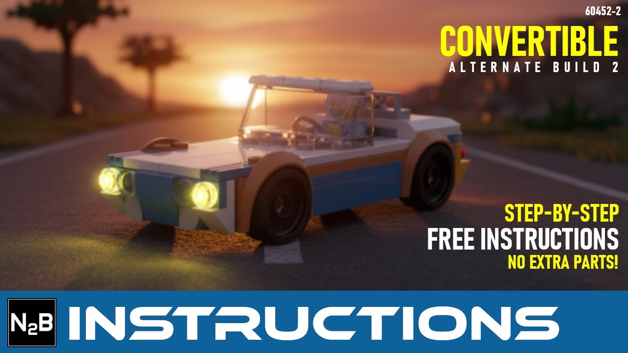🚗 ZBUDUJ TEN EPICKI KABRIOLET! 🚗 | BEZPŁATNE Instrukcje | LEGO 60452 Alt Build 2