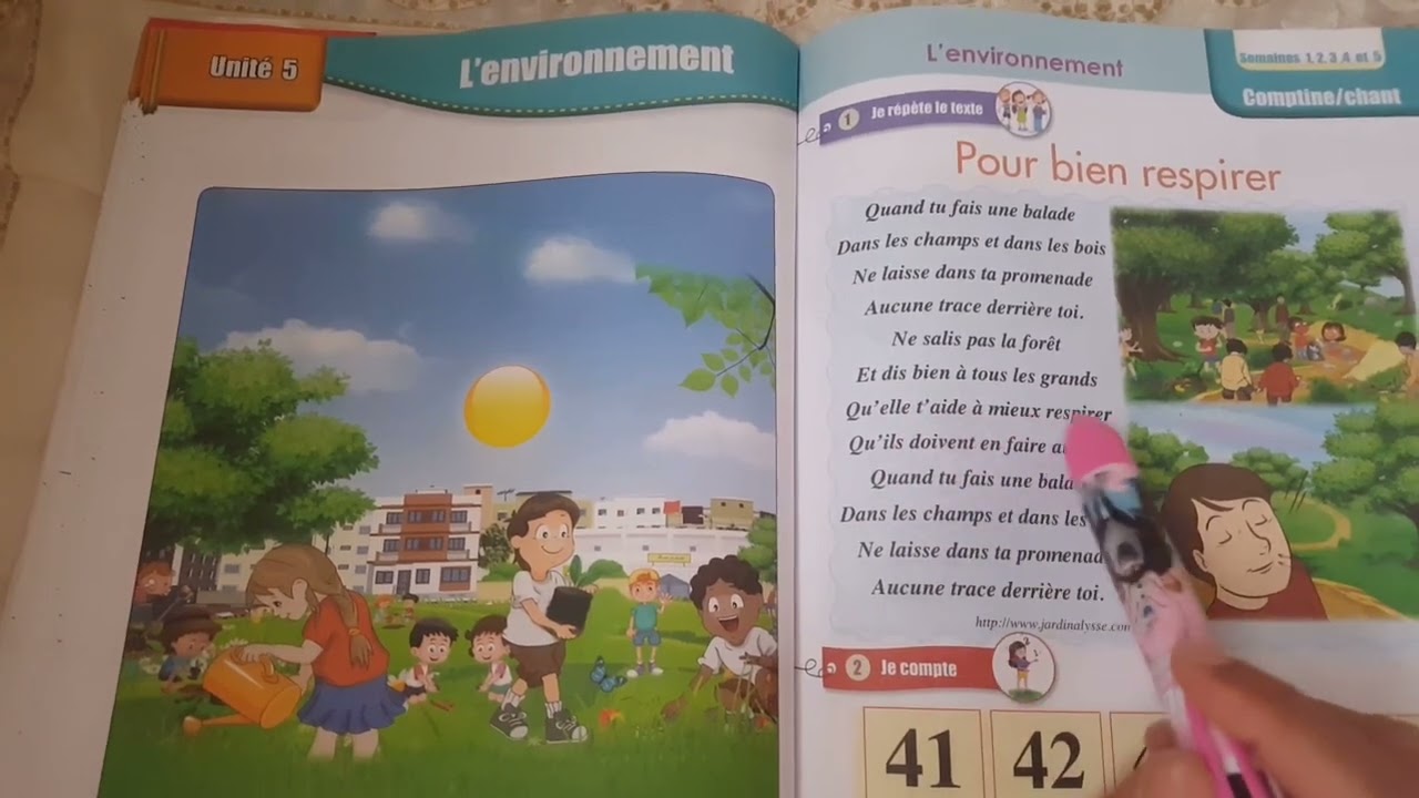 Dire faire et agir :  page 87 CHANSON : Pour bien respirer