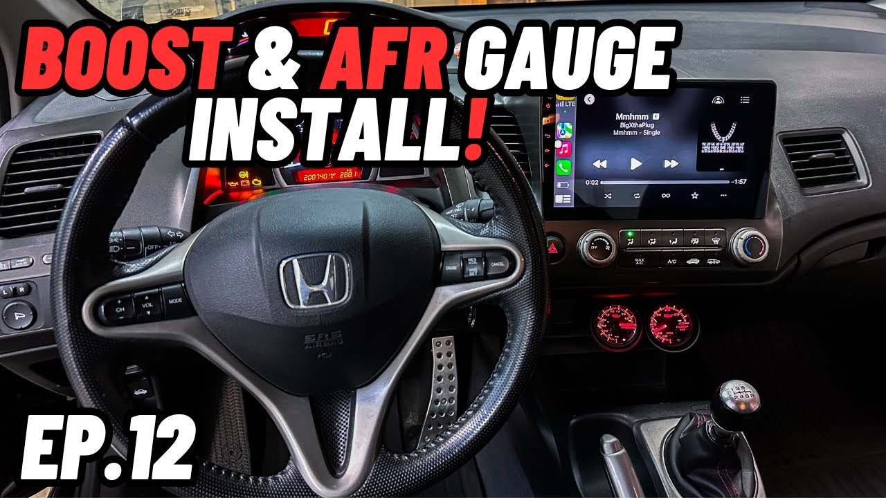 TURBO 8th Gen Honda Civic Build | Ep.12 (Boost & AFR Gauge Install)