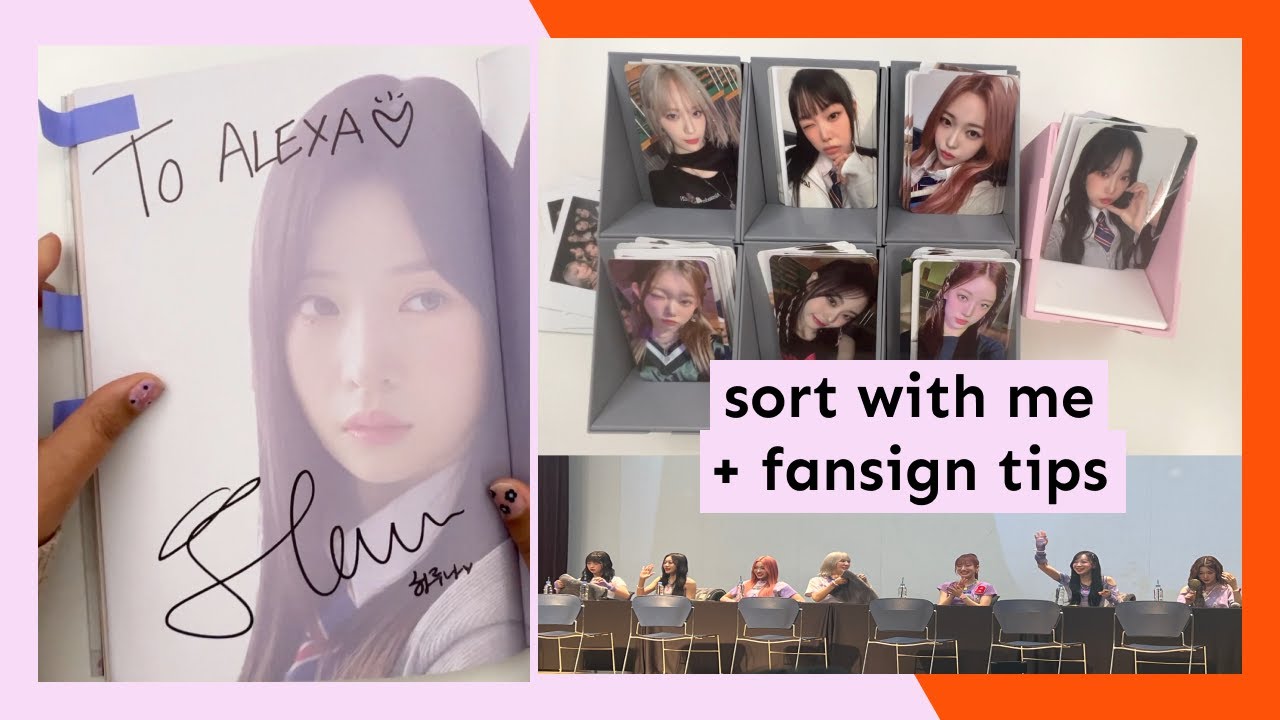 sort a billlie group order with me & tips for attending an in person kpop fansign event!