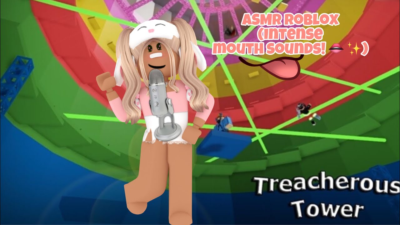 ASMR Roblox Treacherous Tower💖🌸(PURE MOUTH SOUNDS NO TALKING✨)