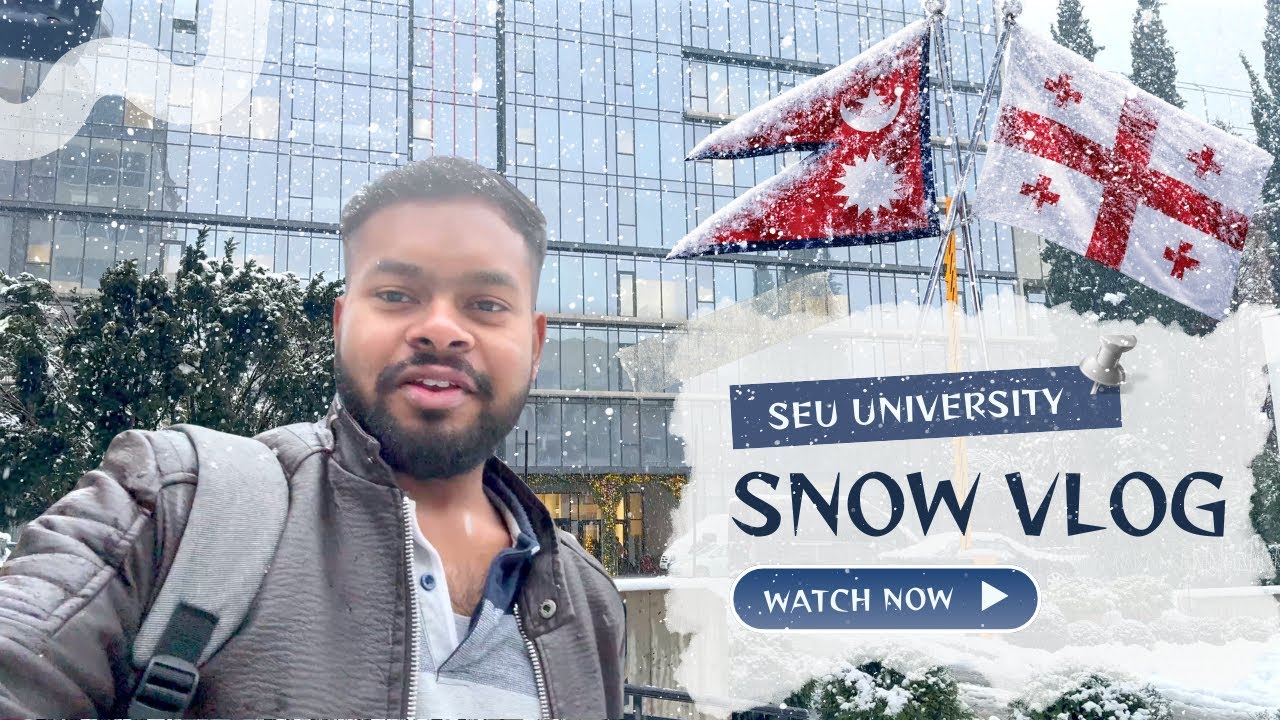नेपाली विद्यार्थी जीवन | जर्जियामा हिउँ परेको बेला | Georgian National University SEU | Study Abroad