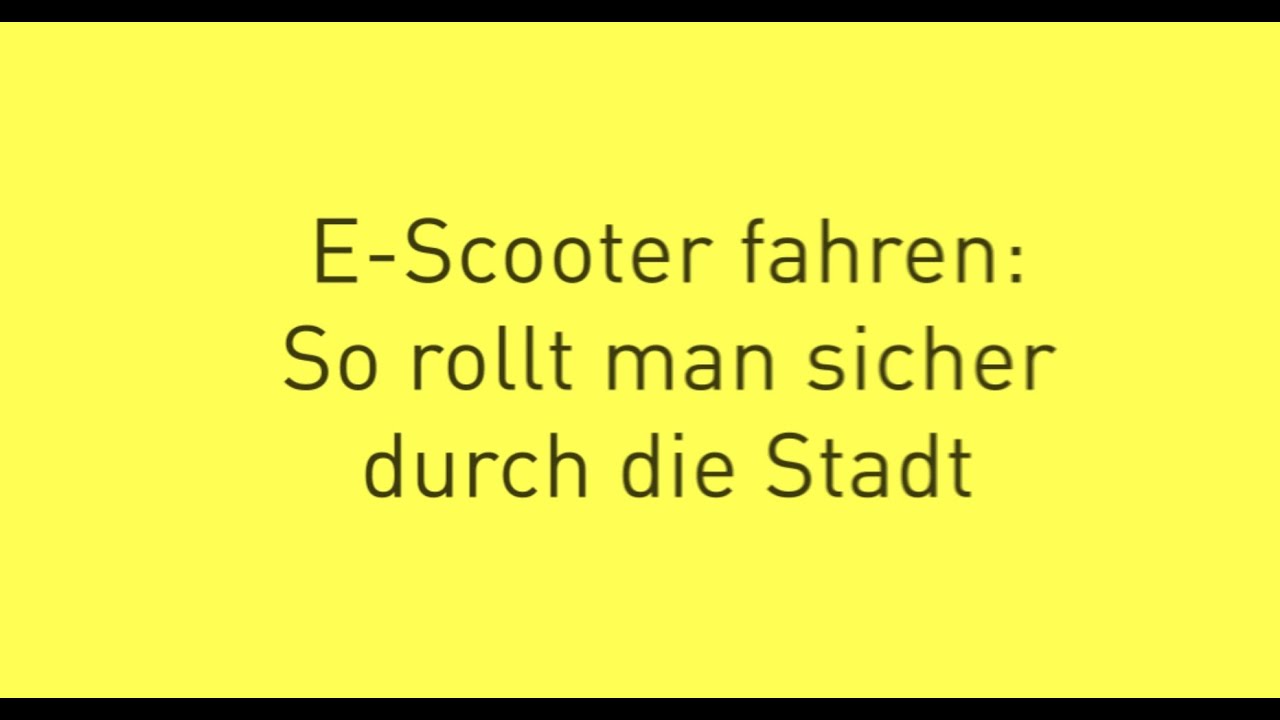 Animationsfilm „E-Scooter fahren