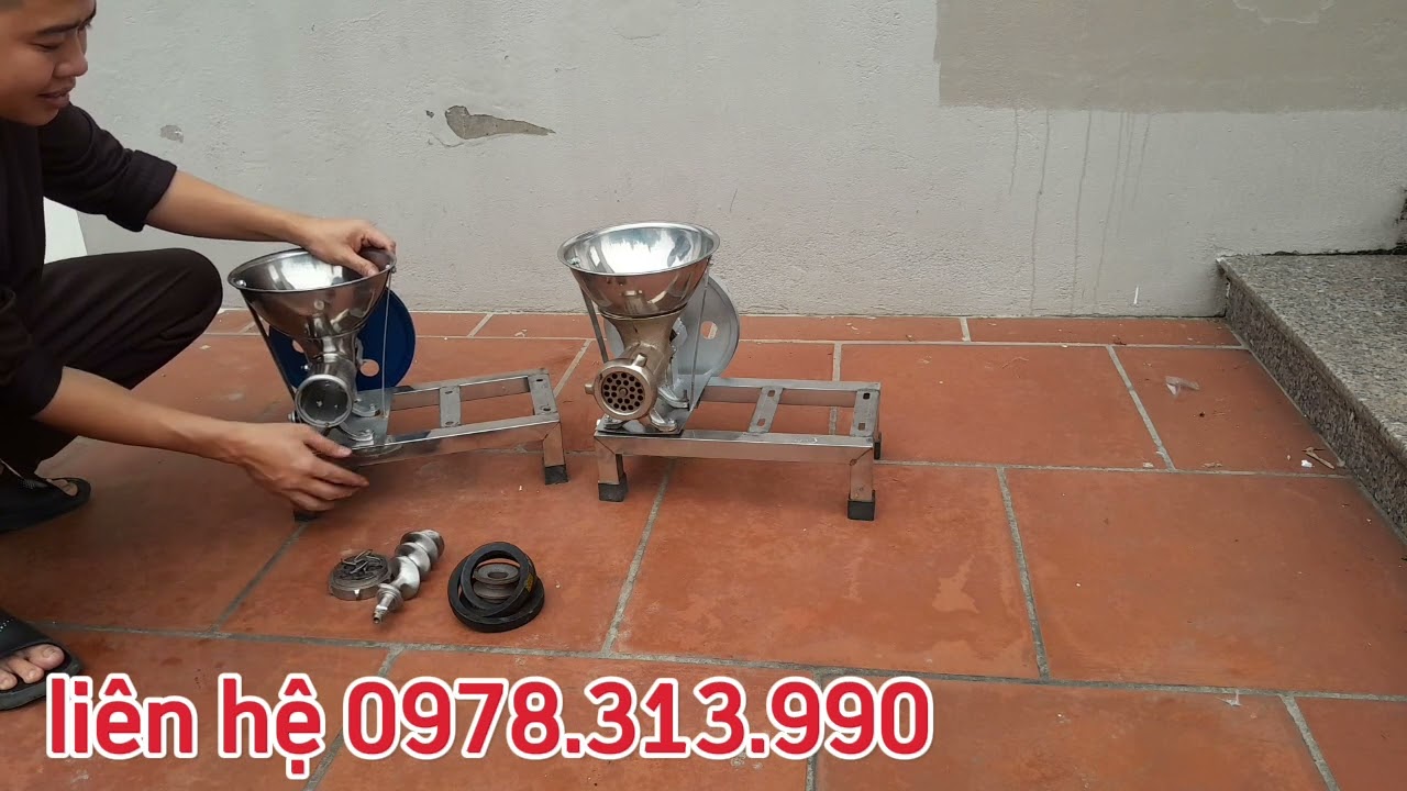 Báo giá 2 mẫu cối đùn mini giá đình 12 inox và 12 gang giá tốt XAY CUA, CÁ, THỊT, XƯƠNG, ÉP CÁM VIÊN