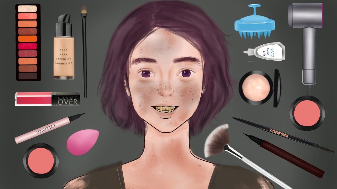 Makeup animation // HOMELESS to PRINCESS transformation // asmr stop motion animation