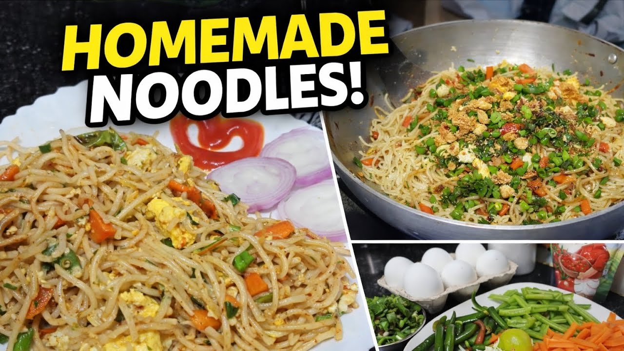 How to Make Homemade Noodles | Easy Veg Egg Noodles Recipe #HomemadeNoodles#NoodlesRecipe