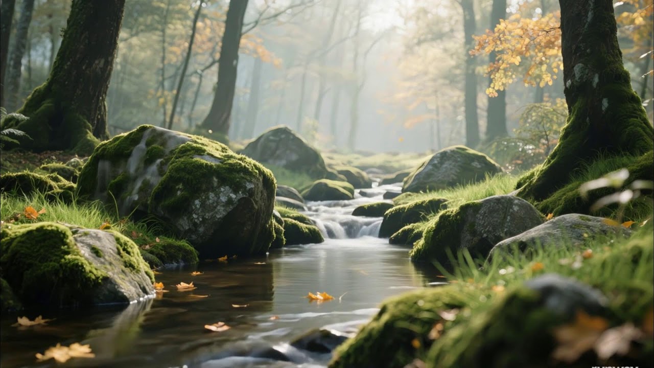 Gentle Piano Music & Water Sounds | Calm Your Mind and Meditate 🌹 Relaxing,Calm Music 1