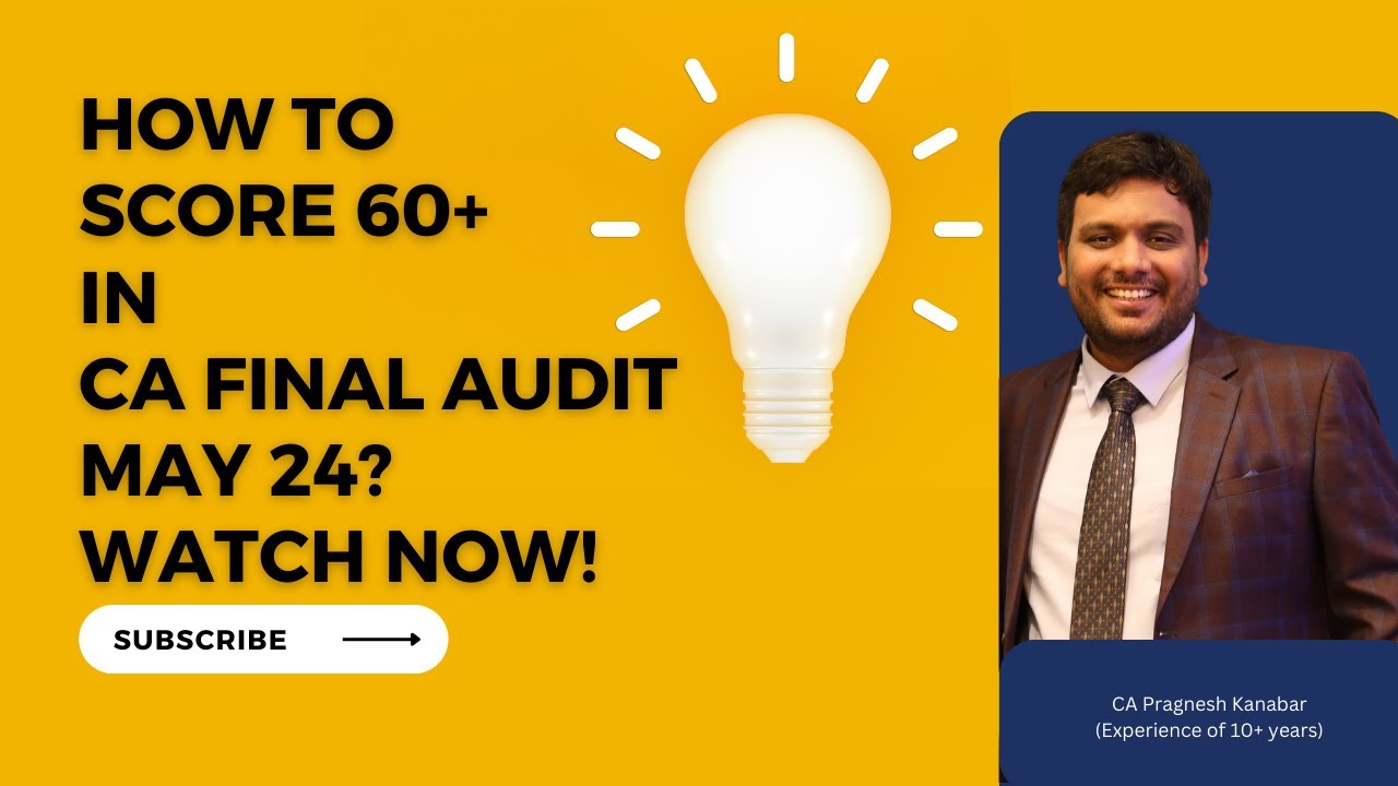 Preparation Strategy CA Final Audit May 24 | CA Final ABC Analysis