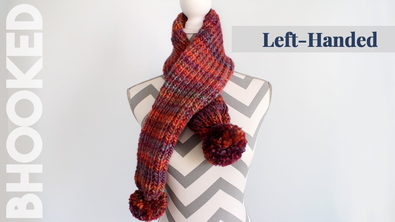 {Left-Handed} Easy Knit Scarf for Beginners