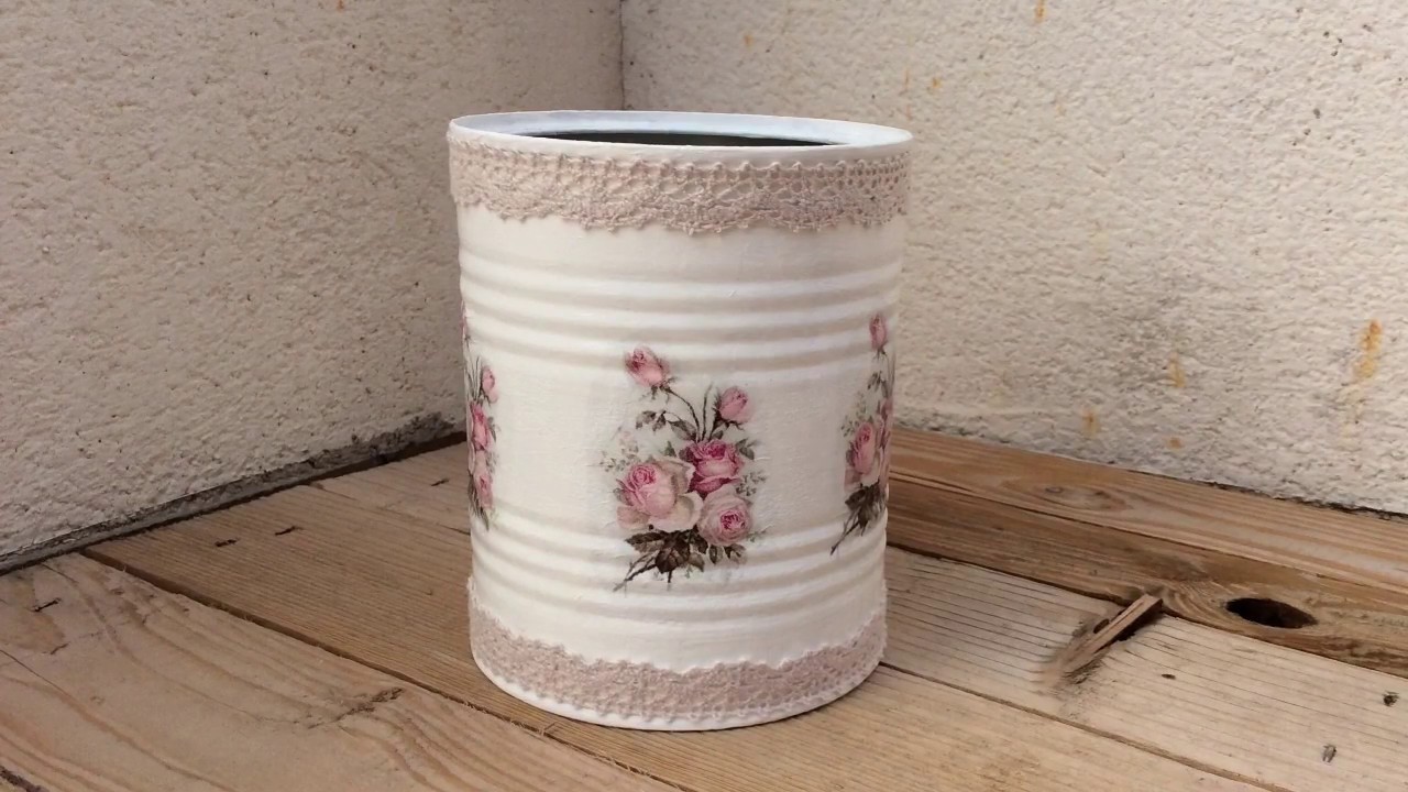 Lata con decoupage (fácil y económico)