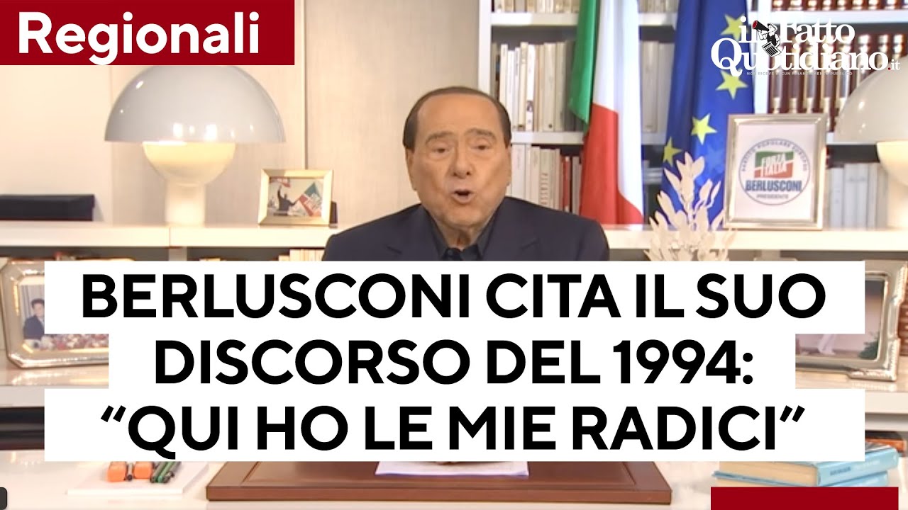 Lombardia, Berlusconi cita il discorso del 1994: “Qui ho le mie radici, qui è nata Forza Italia”