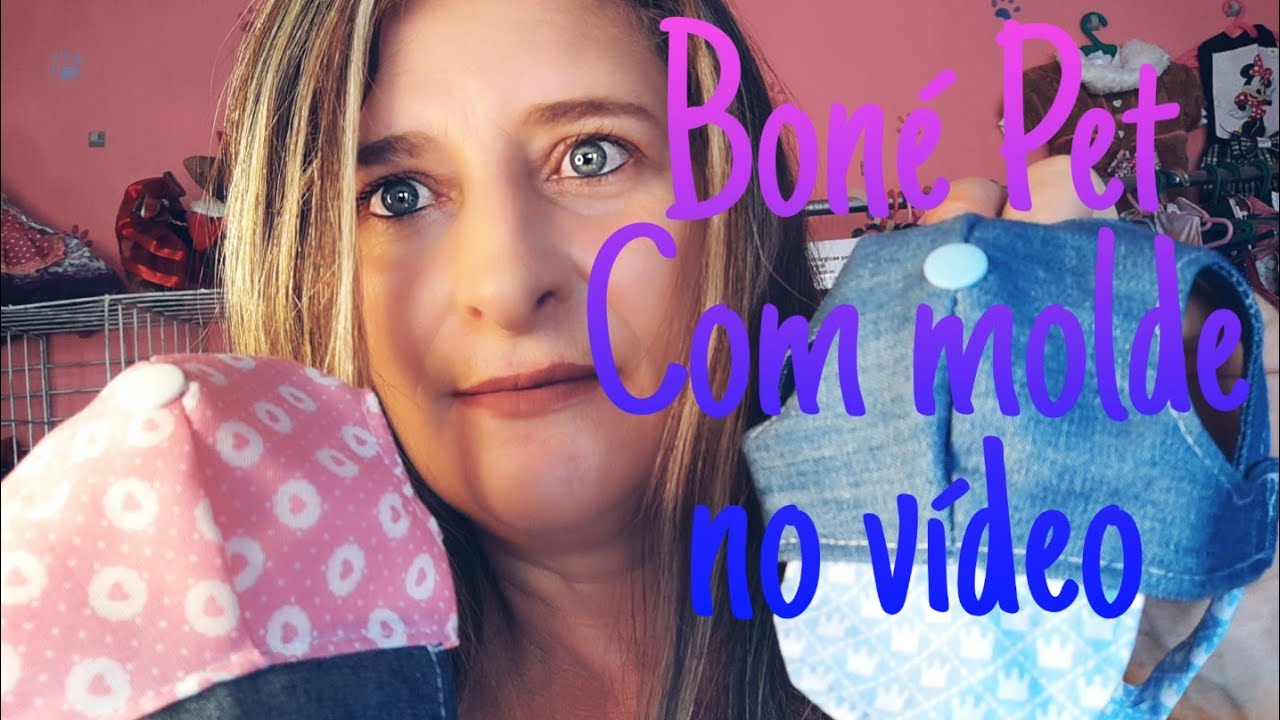 Boné Pet com molde, feito na máquina reta caseira.🧢