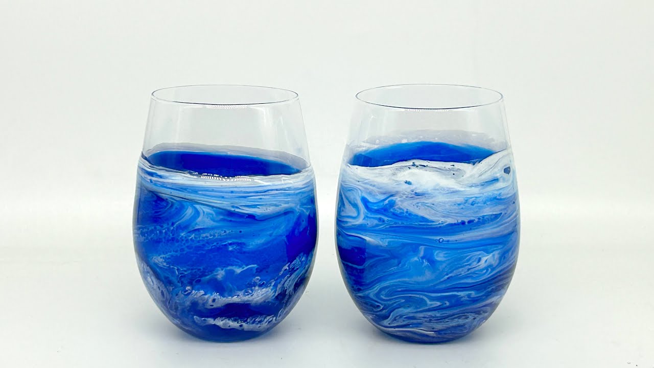 # 9 Resin Art Wave Wine Glasses Tutorial