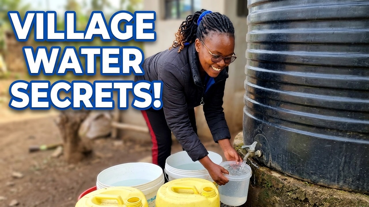 Water Harvesting, Cleaning in The African Village/Kenyan countryside 