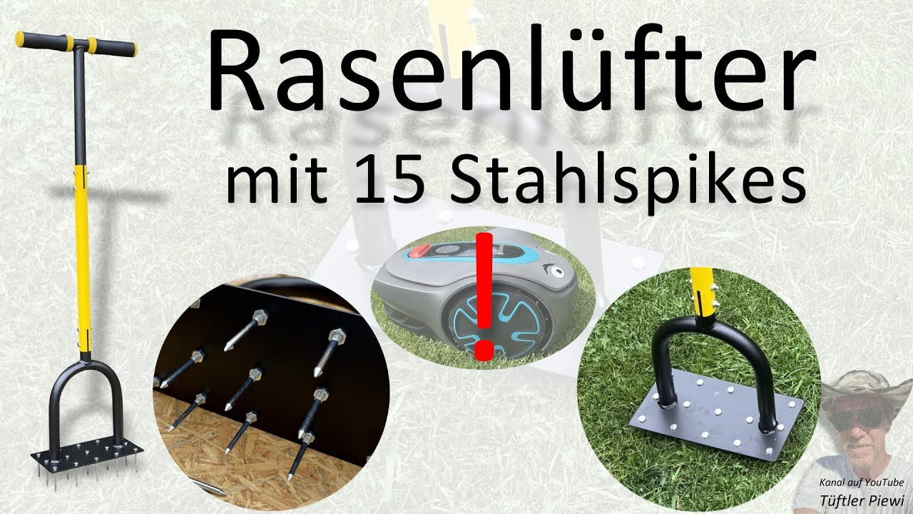 Rasenpflege für einen schönen, gesunden Rasen mit manuellem Rasenlüfter, Rasenbelüfter, Aerifizierer