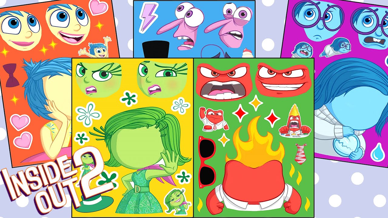 Inside Out 2 Sticker Book 🍭 Disgust, Anger, Joy, Sadness 인사이드아웃 2 스티커북