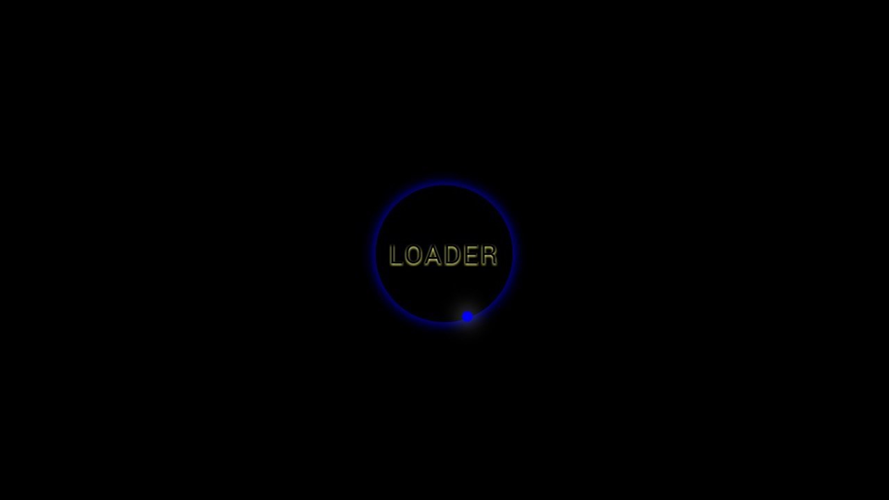 CSS3 Glowing Loader Ring Animation | Pure CSS Animation Effect BK Tutorial