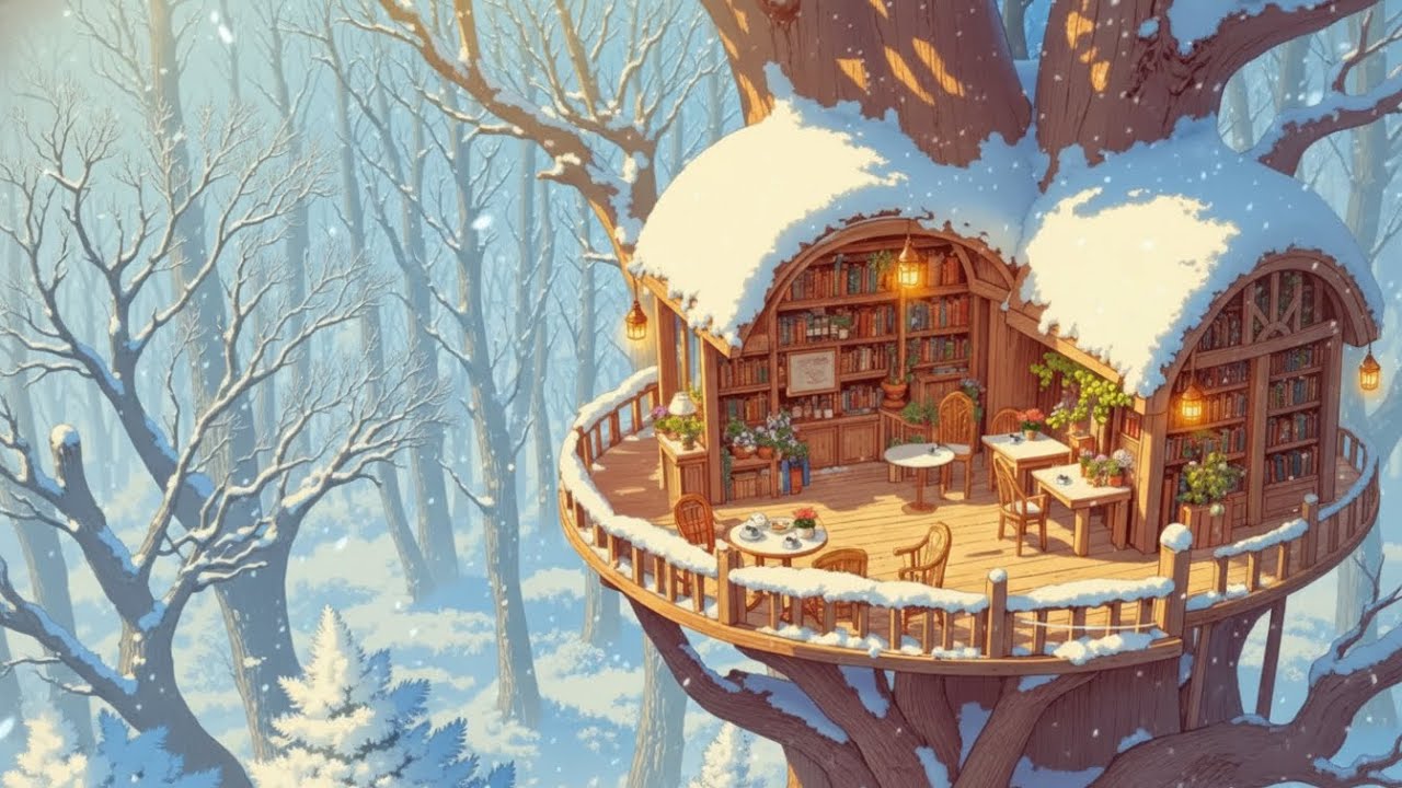 Stress Relief 💗 A Calm & Lazy Winter ❄ Lofi Beat Mix [ to Relax / Chill to ] ~ Lofi Spanish ☕