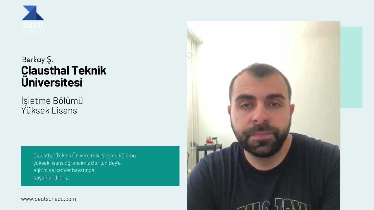 Almanya Şartlı Kabul-Clausthal Teknik &Uuml;niversitesi Berkay Ş.