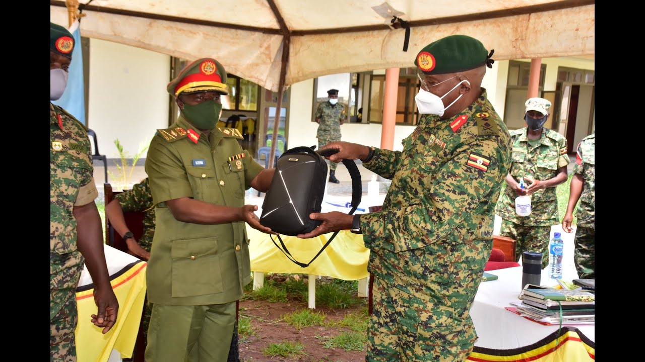 Change of Guard at National Leadership Institute - Kyankwanzi. Maj Gen Kasura to Brig Gen Kisembo