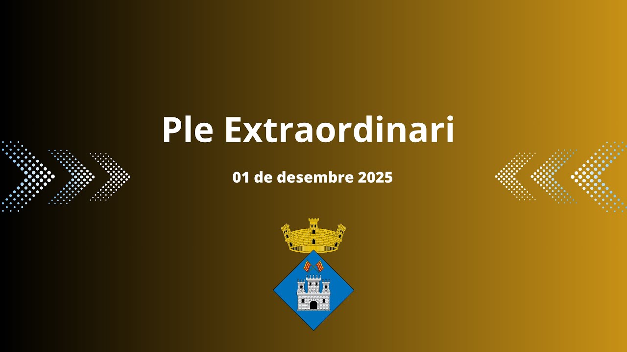 Ple Extraordinari, 01 de desembre 2025