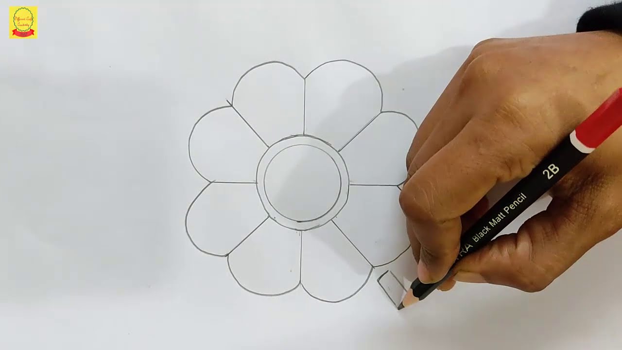 Hand drawing bed sheet design step by step,Floral bed sheet drawing tutorial for beginners