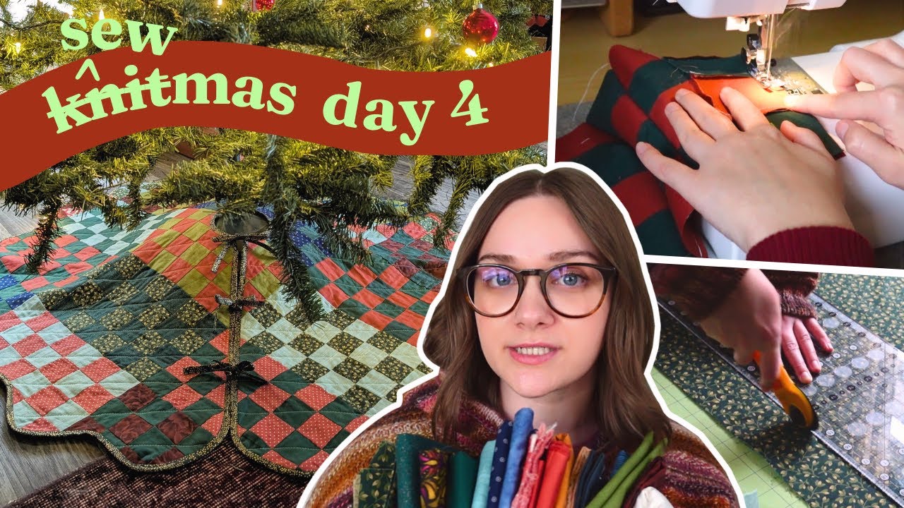Sewing the Connie tree skirt ❄️ Knitmas day 4 of 12 ❄️