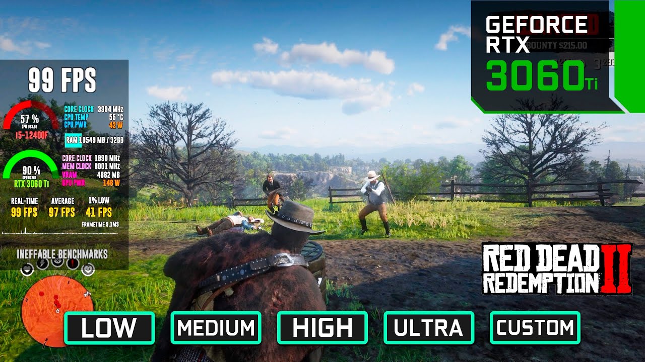 Red Dead Redemption 2 on RTX 3060 Ti: 1080p & 1440p with Max Settings!