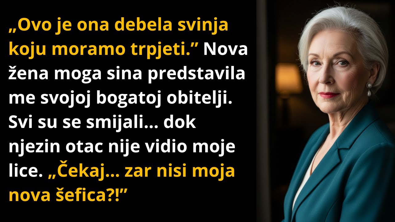 Snaha me nazvala 'debelom svinjom' na vjenčanju. Onda je njezin otac vidio milijunaša kupca.