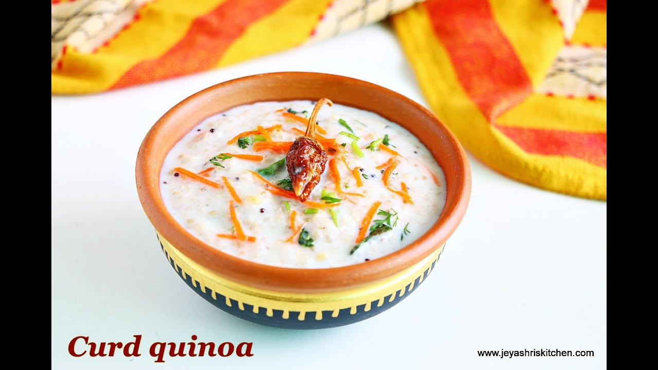 Curd quinoa recipe | South Indian style quinoa curd - Dahi quinoa